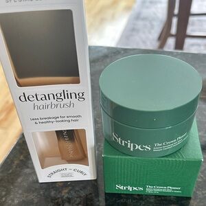 Stripes Detangling Hairbrush and Hair Mask Set
